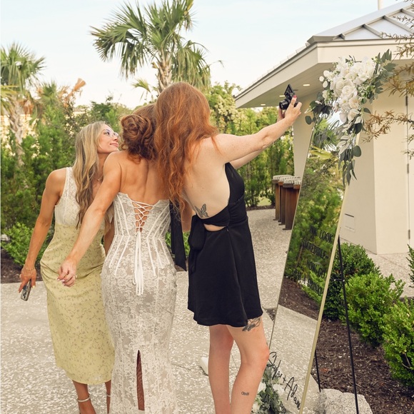 V. Chapman Cream Lace Midi Dress - Picture 6 of 16